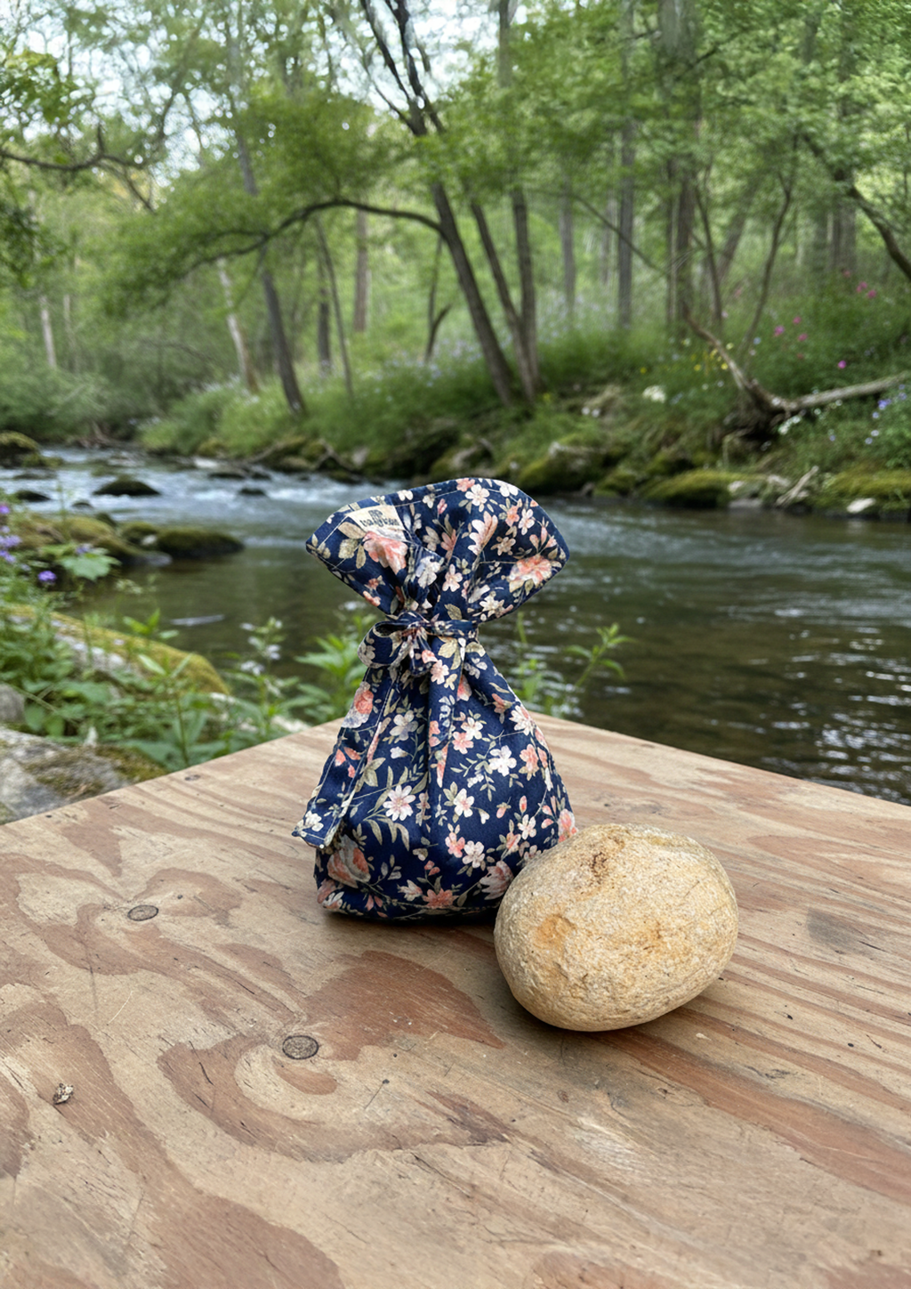 Set Tungku Batu Sungai dengan Sarung Tungku Cotton