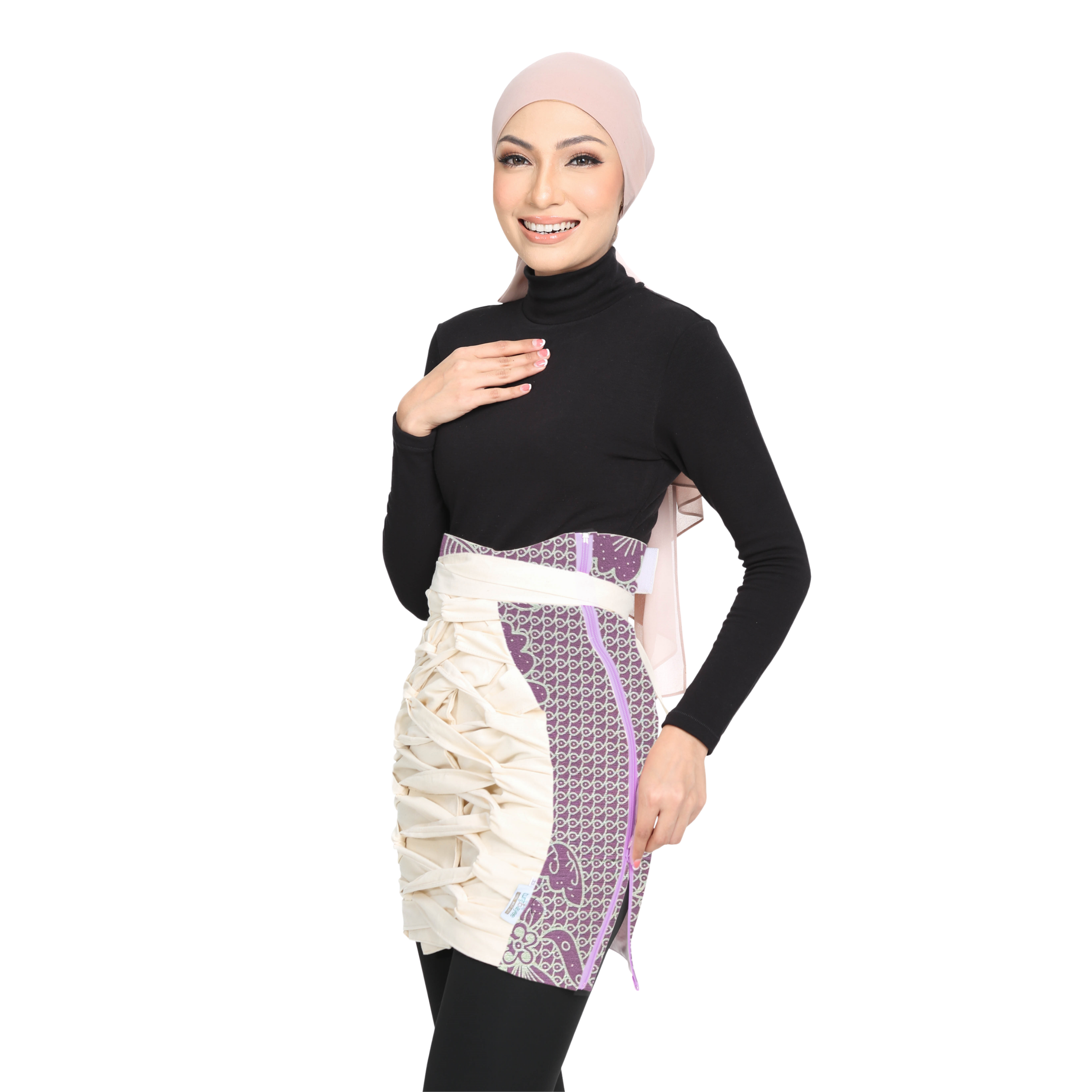 Bengkung Sri Kandi Berzip Dengan Pelekat Di Pinggang Labuh 20"