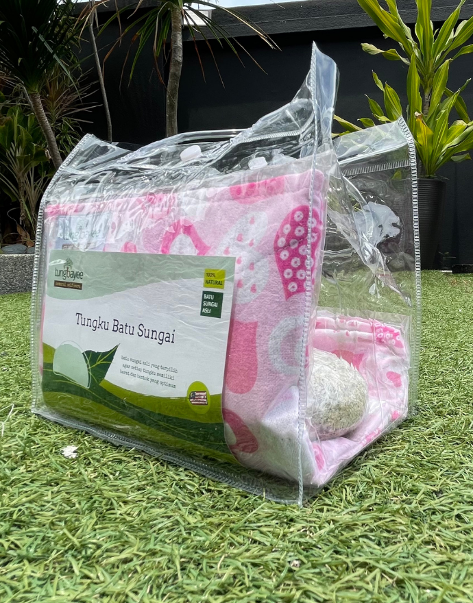 Set Tungku Batu Sungai dengan Sarung Tungku Cotton