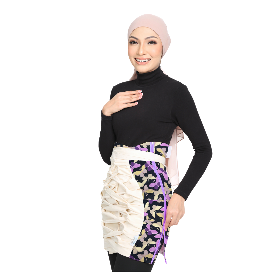 Bengkung Sri Kandi Berzip Dengan Pelekat Di Pinggang Labuh 20"