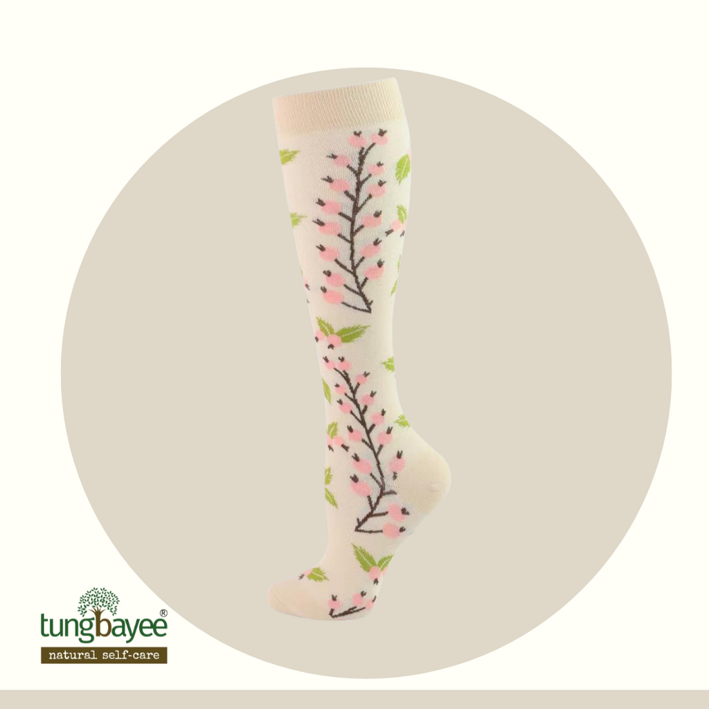 Stokin Kompres Berpantang Tungbayee | Reda Bengkak, Lancar Darah, Untuk Ibu Bersalin &amp; Travel