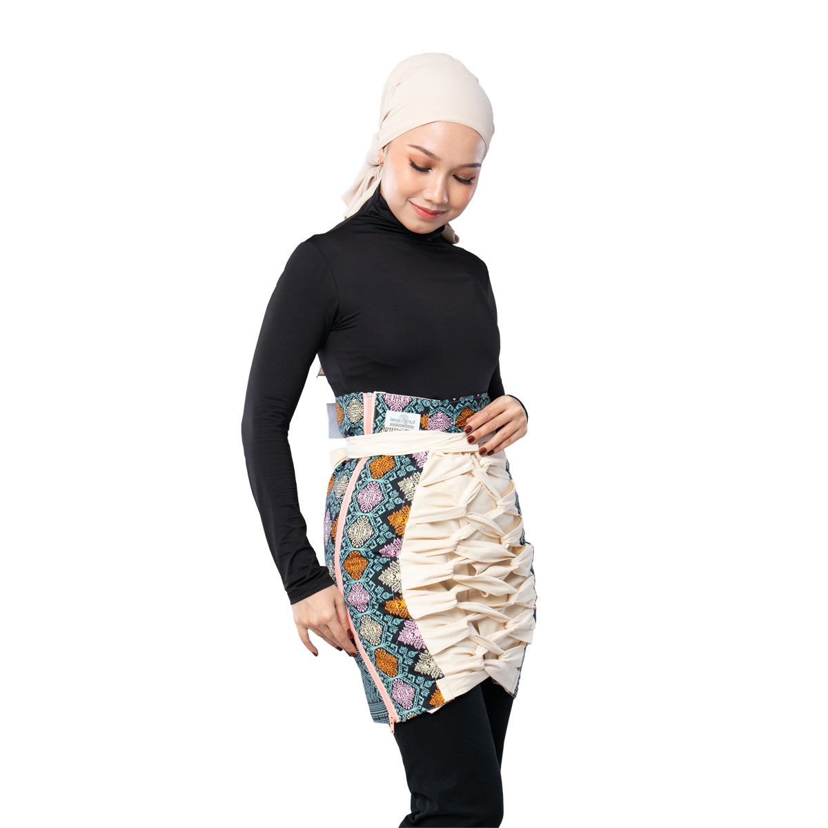 Bengkung Sri Kandi Berzip Dengan Pelekat Di Pinggang Labuh 20"