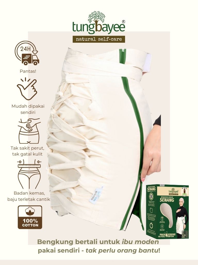 Bengkung Berpantang Berzip Senang Dengan Pelekat Di Bahagian Pinggang