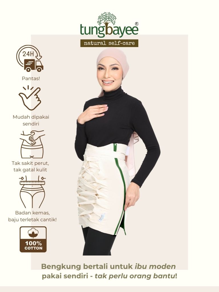 Bengkung Berpantang Berzip Senang Dengan Pelekat Di Bahagian Pinggang