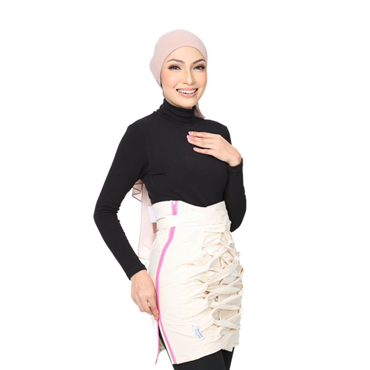 Bengkung Berpantang Berzip Senang Dengan Pelekat Di Bahagian Pinggang