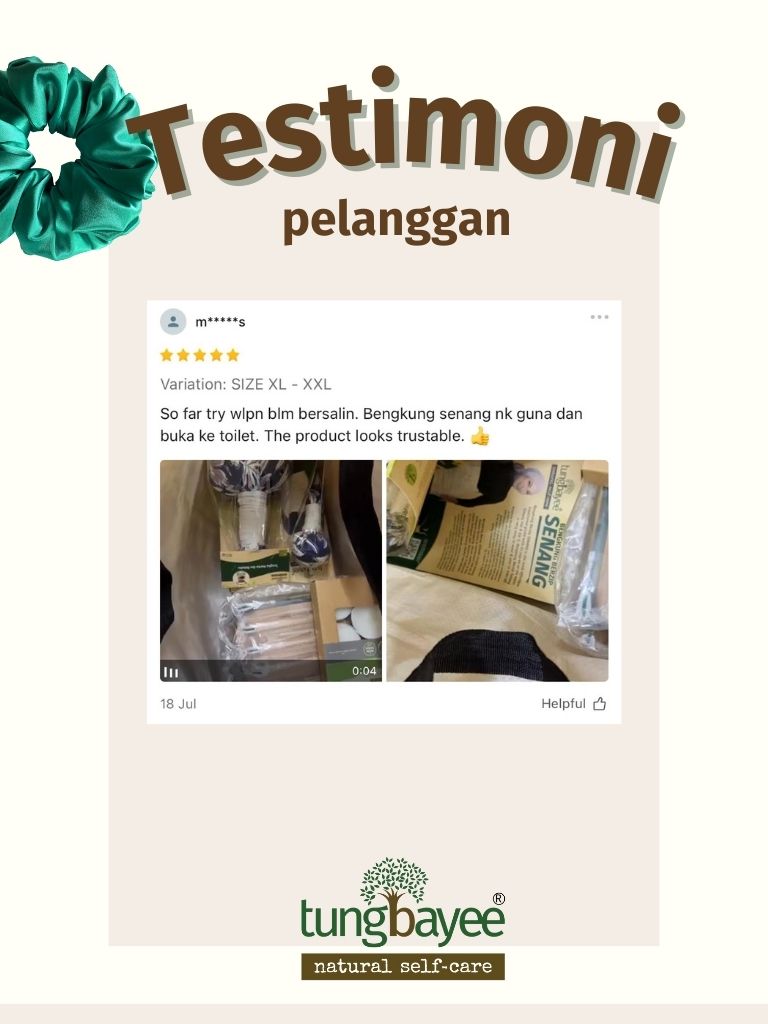 Bengkung Berpantang Berzip Senang Dengan Pelekat Di Bahagian Pinggang