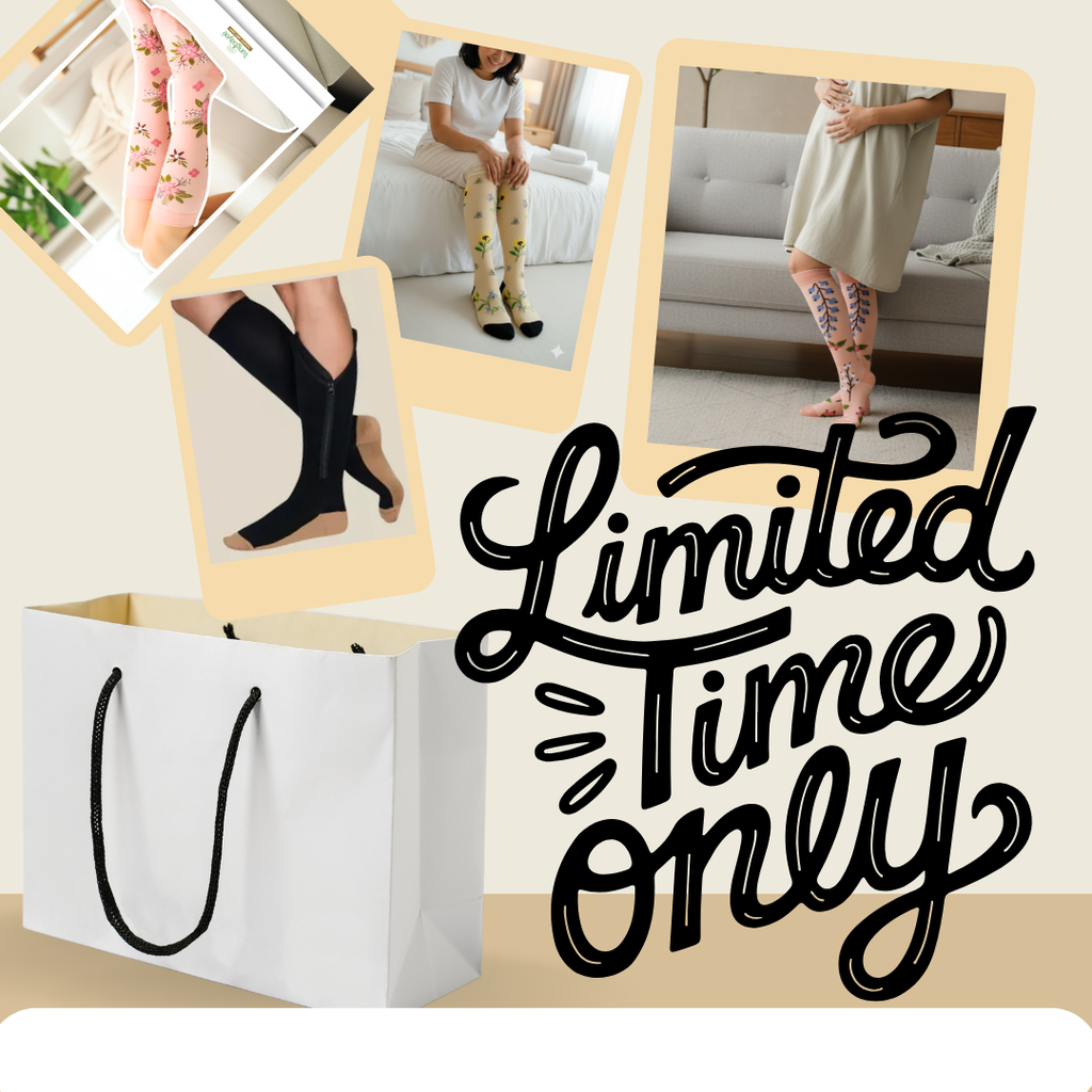 Stokin Kompres Berpantang Tungbayee | Reda Bengkak, Lancar Darah, Untuk Ibu Bersalin &amp; Travel