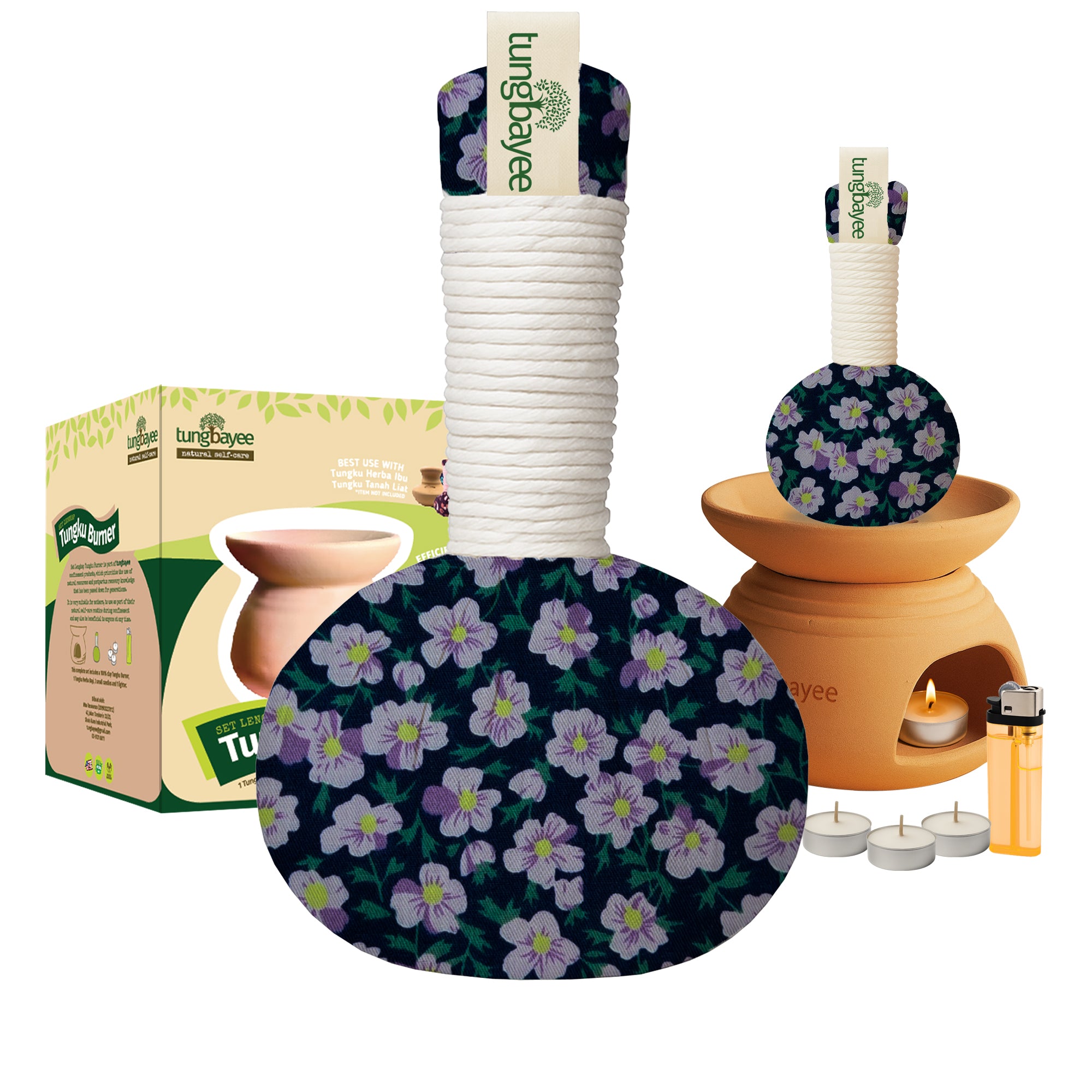 Set Tuam Baby &amp; Tungku Herba Ibu Lengkap | Tungku Bayi Moden + Burner + Minyak Baby + Lilin