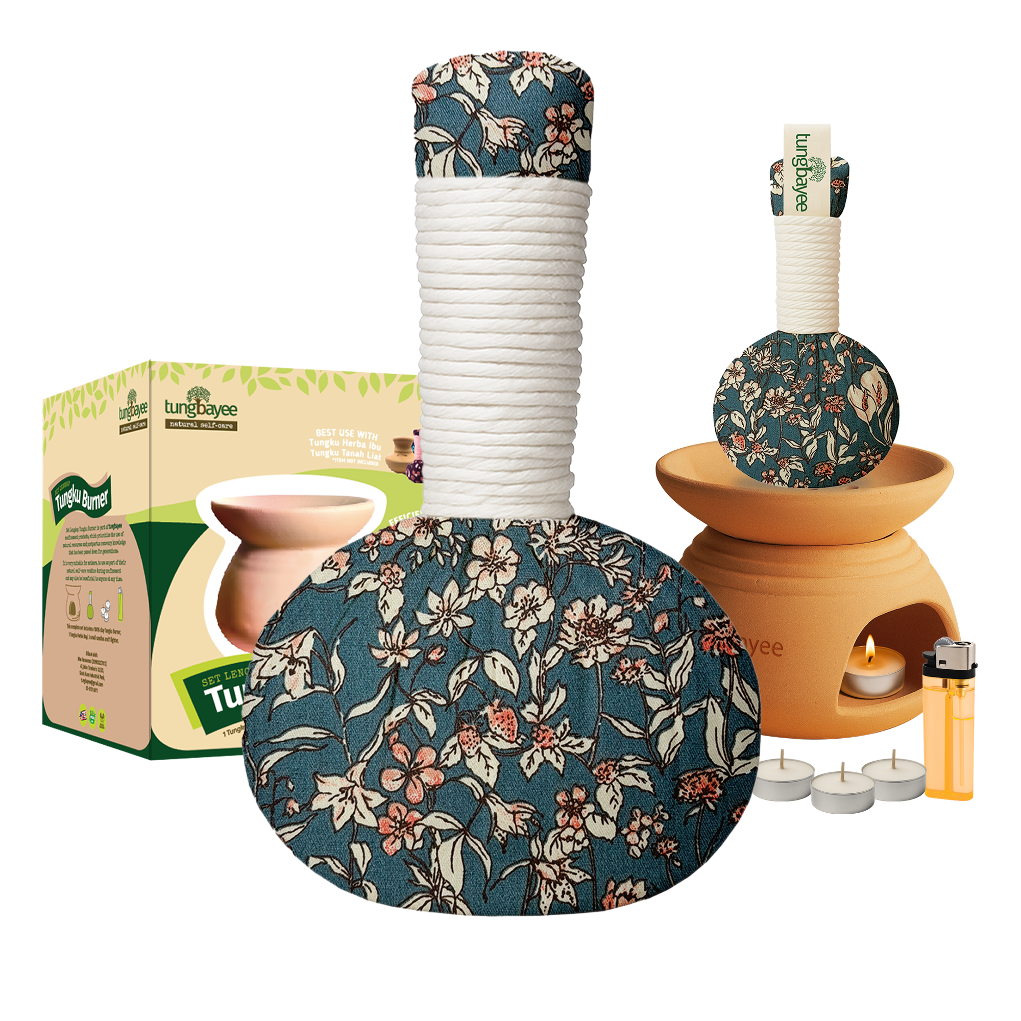 Set Tuam Baby &amp; Tungku Herba Ibu Lengkap | Tungku Bayi Moden + Burner + Minyak Baby + Lilin