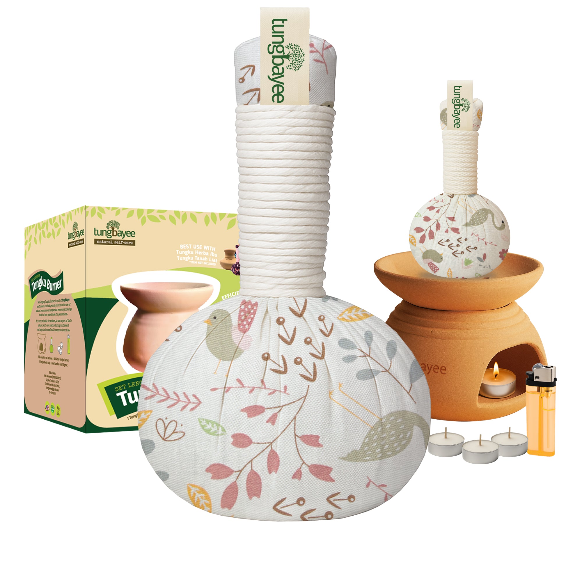 Set Tuam Baby &amp; Tungku Herba Ibu Lengkap | Tungku Bayi Moden + Burner + Minyak Baby + Lilin