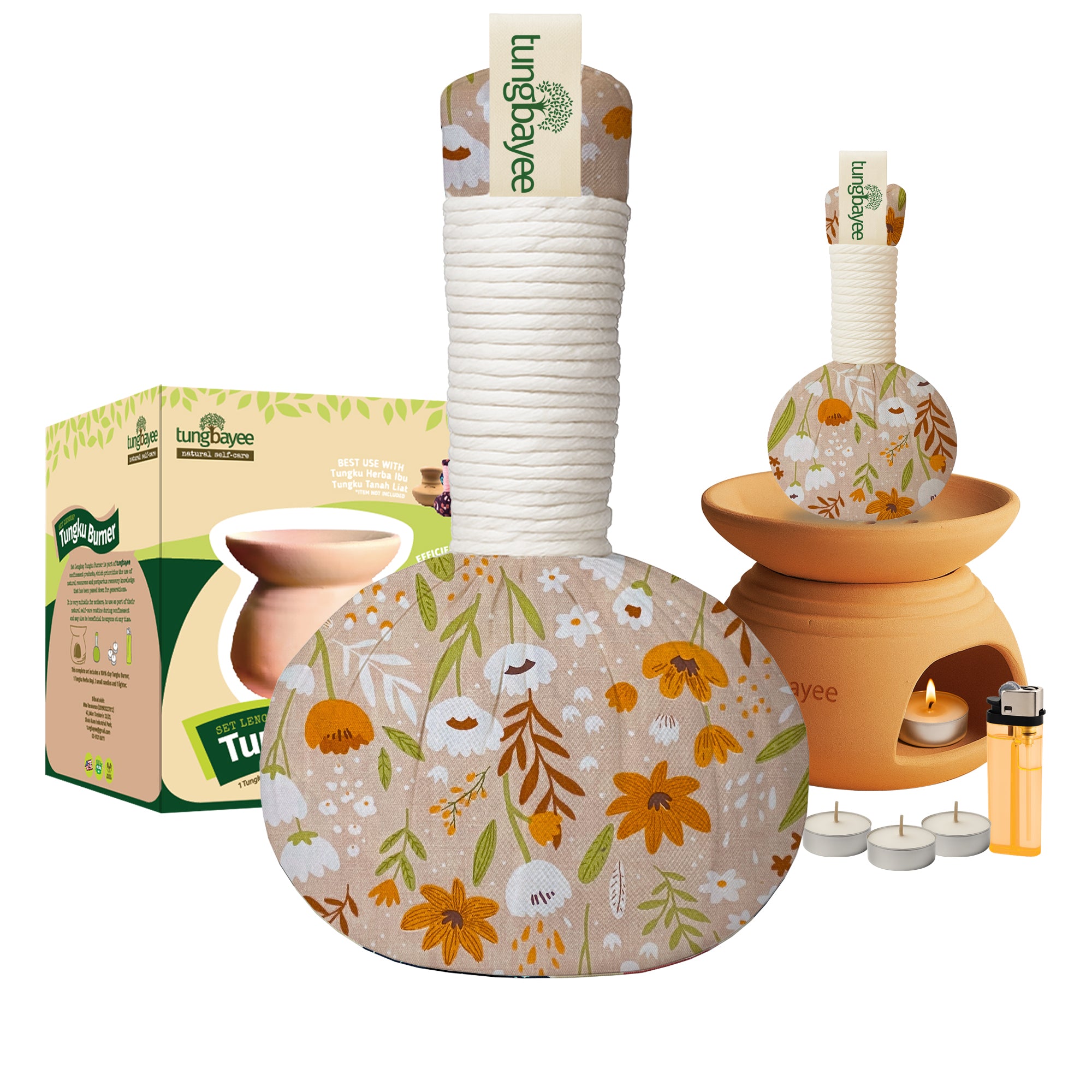 Set Tuam Baby &amp; Tungku Herba Ibu Lengkap | Tungku Bayi Moden + Burner + Minyak Baby + Lilin