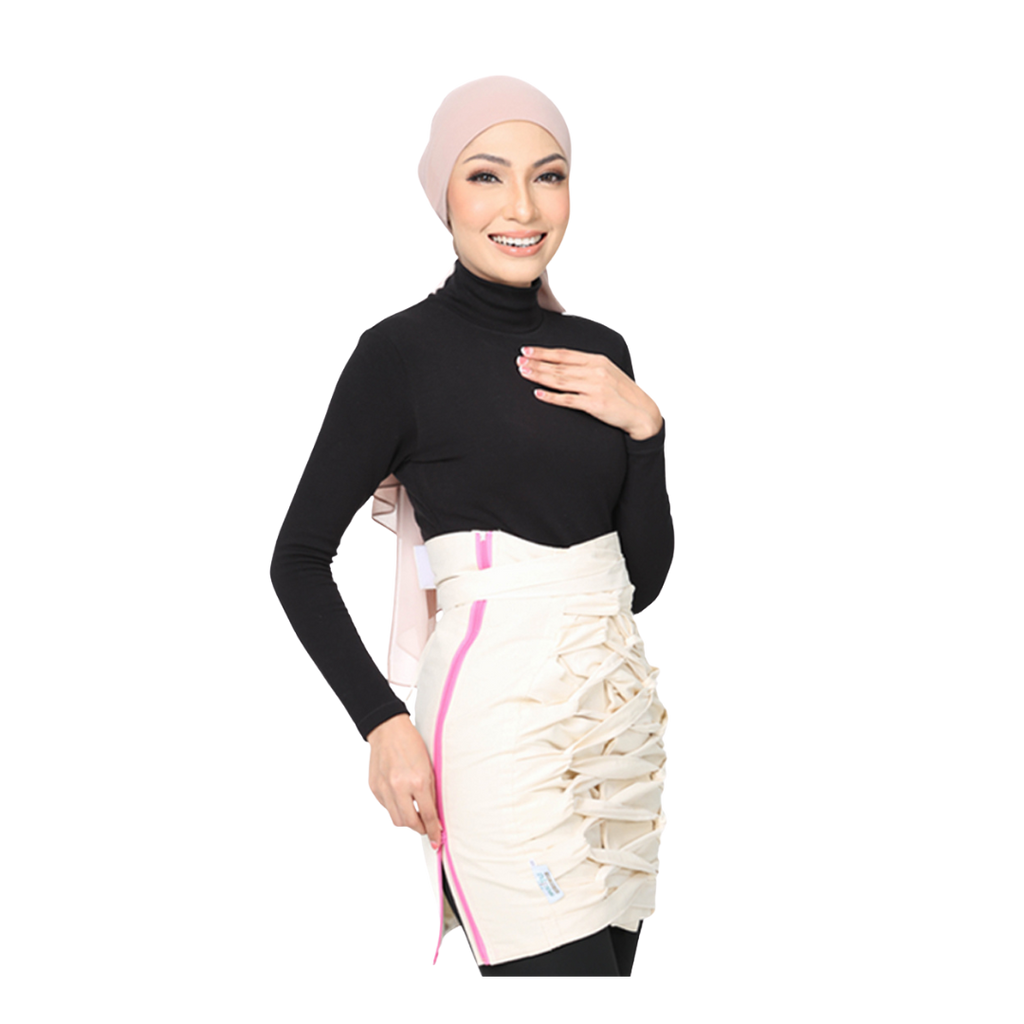 Bengkung Berpantang Berzip Senang Dengan Pelekat Di Bahagian Pinggang