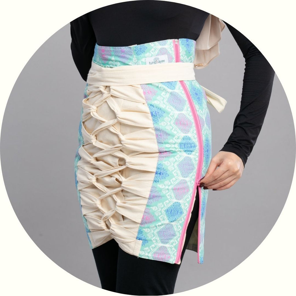 Bengkung Sri Kandi Berzip Dengan Pelekat Di Pinggang Labuh 20"