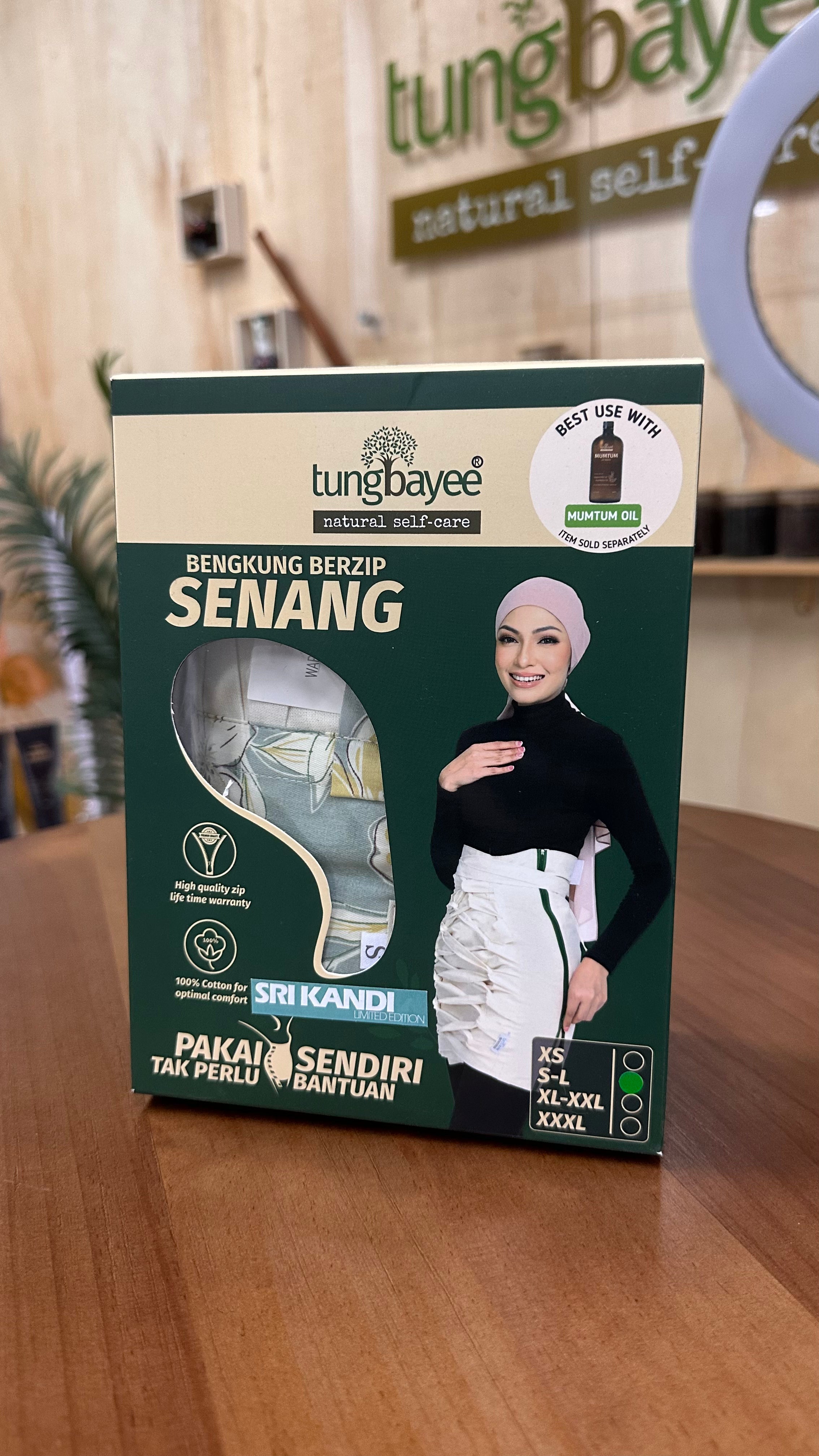 Bengkung Sri Kandi Berzip Dengan Pelekat Di Pinggang Labuh 20"