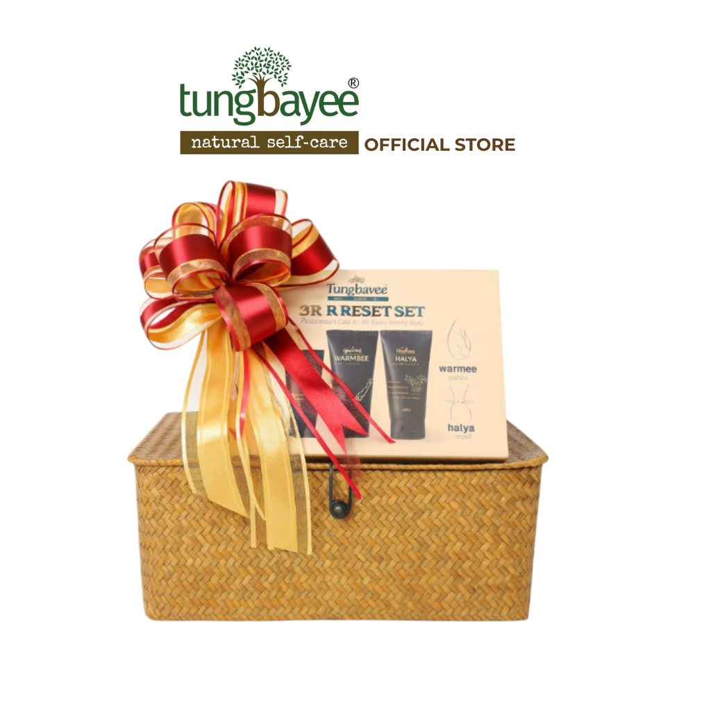 Gift Set Hadiah Eksklisif - Rattan Basket Premium + Ribbon