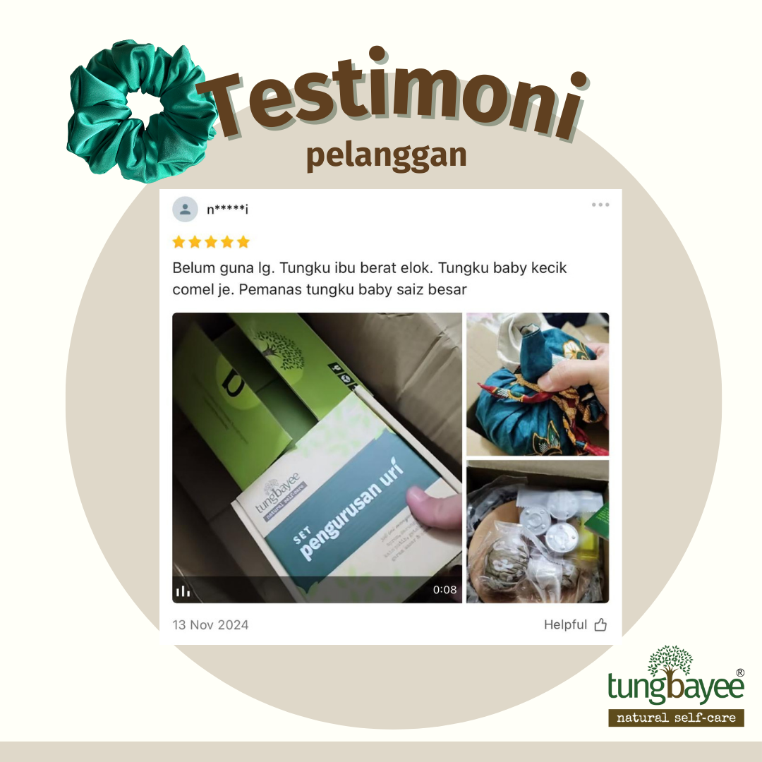 Set Pemanas Tungku Burner Bayi dan Ibu Tanah Liat [Free Candles]