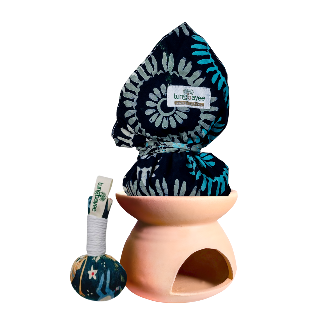 Set Pemanas Tungku Burner Bayi dan Ibu Tanah Liat [Free Candles]