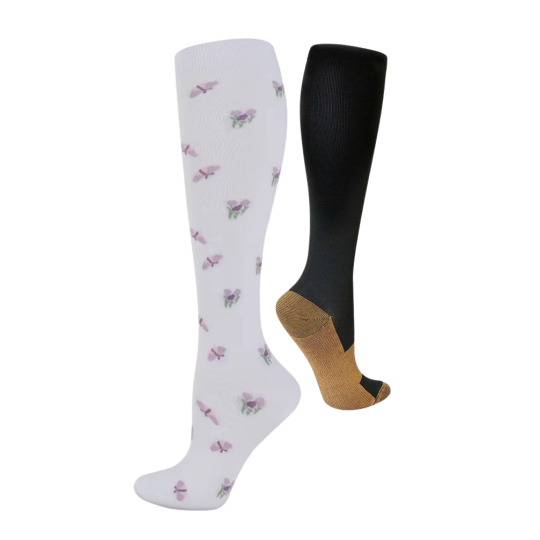 Stokin Kompres Berpantang Tungbayee | Reda Bengkak, Lancar Darah, Untuk Ibu Bersalin &amp; Travel